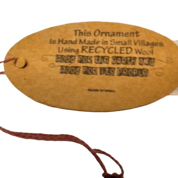 Steamboat Colorado Black Bear Christmas Ornament Hand Made Recycled Wool - Picture 5 of 5